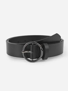 1 Miếng Trẻ em Chất rắn chất liệu da PU Khóa tròn Thắt lưng Đối với Cuộc sống hàng ngày - màu đen - Xem 1