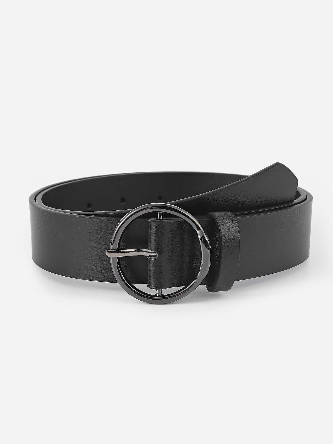 1 Miếng Trẻ em Chất rắn chất liệu da PU Khóa tròn Thắt lưng Đối với Cuộc sống hàng ngày - màu đen - Xem 1