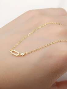 ELSEDES Cubic Zirconia Infinity Symbol Decor Sterling Silver Bracelet