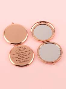 玫瑰金化妝鏡- 送給姐妹、女兒、孫女、阿姨、母親、祖母和女朋友的生日、聖誕節、情人節、畢業典禮和母親節的完美禮物- 品質優良，閱讀效果極佳- 緊湊尺寸1入組 - 玫瑰金 - 查看 4