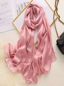 Solid Color Sunscreen Beach Scarf For Women, Lightweight Shawl Oversized Scarf For Spring, Summer, Autumn