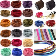 10碼3mm人造仿麂皮皮繩批發,diy珠寶製作繩子,適用於手鍊項鍊 - 紅色 - 查看 2