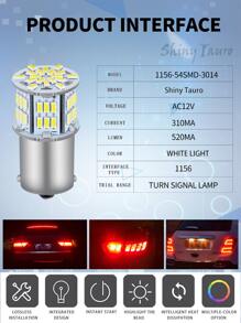 12VLED替代品燈泡適用於車BA15S尾燈轉動信號燈 - 柔和淡色 - 查看 5