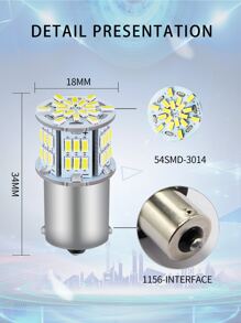 12VLED替代品燈泡適用於車BA15S尾燈轉動信號燈 - 柔和淡色 - 查看 2