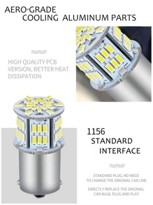 12VLED替代品燈泡適用於車BA15S尾燈轉動信號燈 - 柔和淡色 - 查看 4