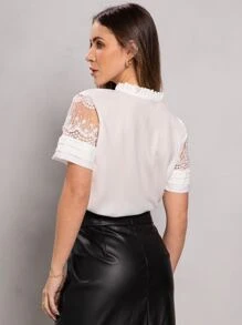 Women Blouses - 白色 - 查看 3