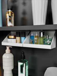 1 Miếng Gắn trên tường Phòng tắm Gương Tủ Hộp đựng Hộp trữ , Khoan Cần thiết Trang điểm & Kính áp tròng - trắng - Xem 5