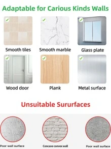 1 Miếng Gắn trên tường Phòng tắm Gương Tủ Hộp đựng Hộp trữ , Khoan Cần thiết Trang điểm & Kính áp tròng - trắng - Xem 6