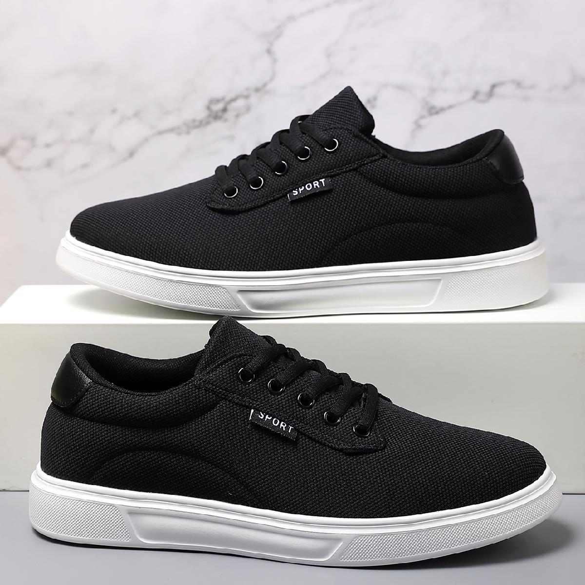 Deportivo Zapatillas deportivas para hombres , con estampado de letra con cordón delantero Zapatillas de skate