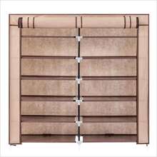 6 Tier Shoe Rack Cabinet 36 Pair Cover Wall Shelf Shoe Non-woven Fabrics Tower - Coffee Brown - View 7