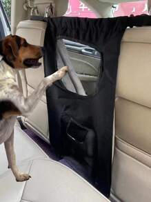 1 件装宠物车后隔离网，适用于狗狗、狗狗外出用品 - 黑色 - 查看 1