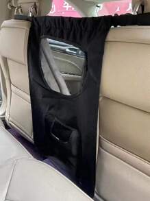 1 件装宠物车后隔离网，适用于狗狗、狗狗外出用品 - 黑色 - 查看 4