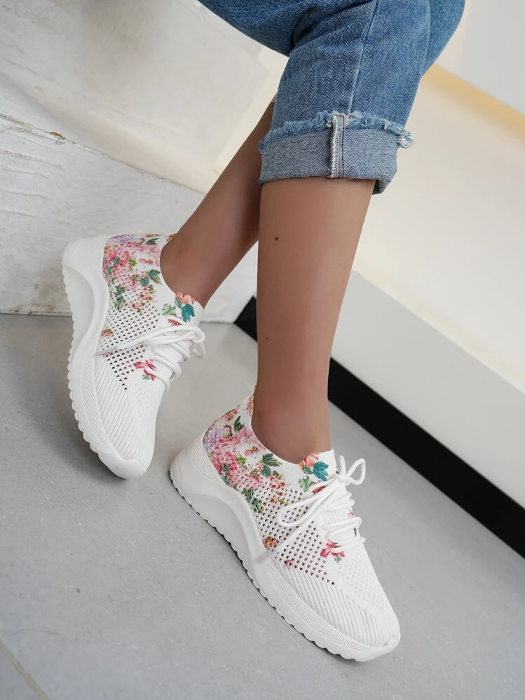 נשים פאשניסטה & נח רשת סניקרס , אתלטי & קז'ואל נעליים שטוחות לנשים - לבן - ראה 1