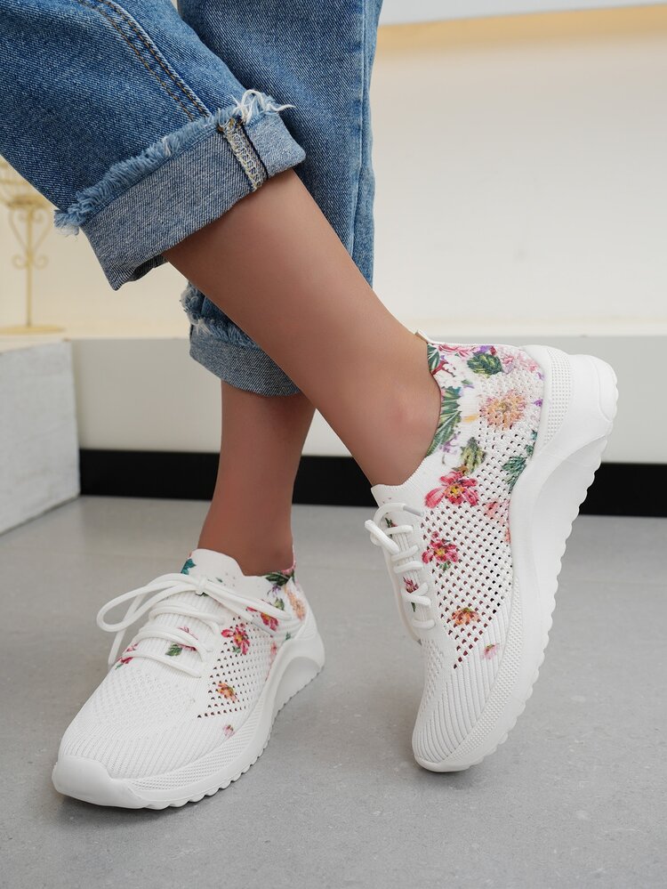 נשים פאשניסטה & נח רשת סניקרס , אתלטי & קז'ואל נעליים שטוחות לנשים - לבן - ראה 5