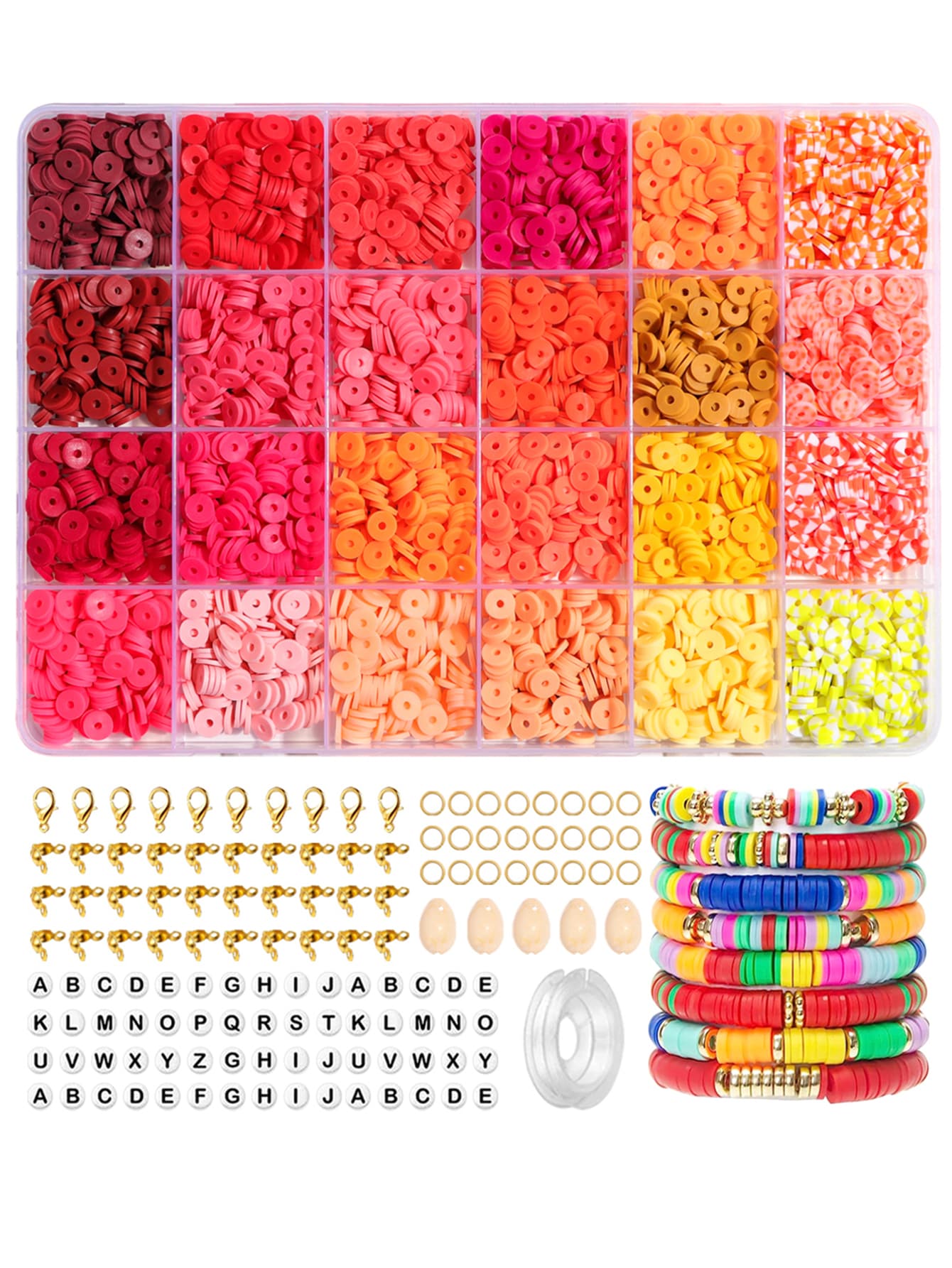 Bộ phụ kiện trang sức tự làm đính cườm 24 màu - Nhiều màu - Xem 1