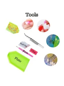 40x60cm 1 件海洋女孩蝴蝶 5D DIY 钻石画十字绣套件全圆钻石马赛克刺绣家居装饰礼物 - 彩色 - 查看 5