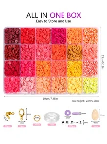 Bộ phụ kiện trang sức tự làm đính cườm 24 màu - Nhiều màu - Xem 2