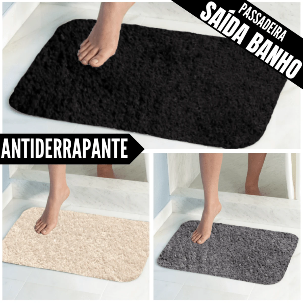 Bath Mats - Grey - View 1