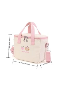 Em bé Gấu Thêu Polyester Dây kéo Túi đeo vai Đối với Ngoài trời - Hồng - Xem 7