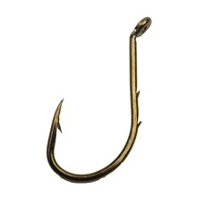 Rompin 50pcs 8299 Bait holder High Carbon Steel Fishing Hooks Tea Color Offset Octopus Beak Bait Sea Fishhook Size 6 4 2 1 1/0 2/0 3/0