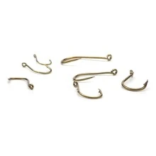 Rompin 50pcs 8299 Bait holder High Carbon Steel Fishing Hooks Tea Color Offset Octopus Beak Bait Sea Fishhook Size 6 4 2 1 1/0 2/0 3/0