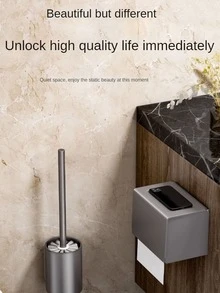 1入組馬桶刷支架 - 灰色 - 查看 3