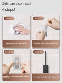 1入組馬桶刷支架 - 灰色 - 查看 11