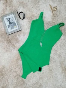 Women Bodysuits - 綠色 - 查看 1