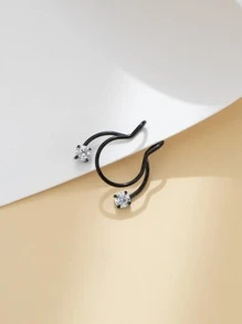 Stainless Steel Decorative Nose Clip - Black - View 1
