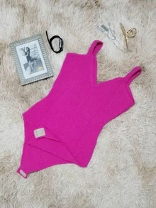 Women Bodysuits - 玫紅色 - 查看 2