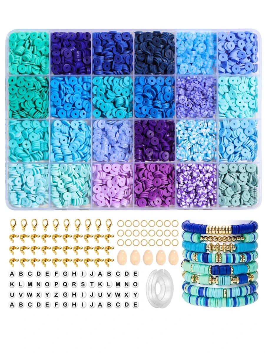 Bộ phụ kiện trang sức tự làm đính cườm 24 màu - Nhiều màu - Xem 1