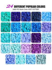 Bộ phụ kiện trang sức tự làm đính cườm 24 màu - Nhiều màu - Xem 3