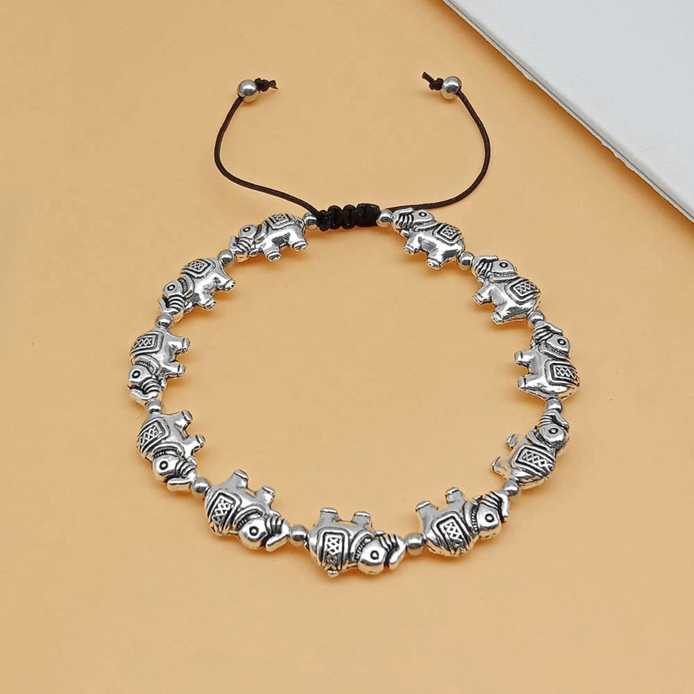 Fashionable Elephant Beaded Bracelet - Elephant - View 1