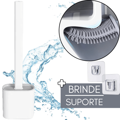 Limpador Vaso Sanitário Em Silicone + Suporte Adesivo Parede