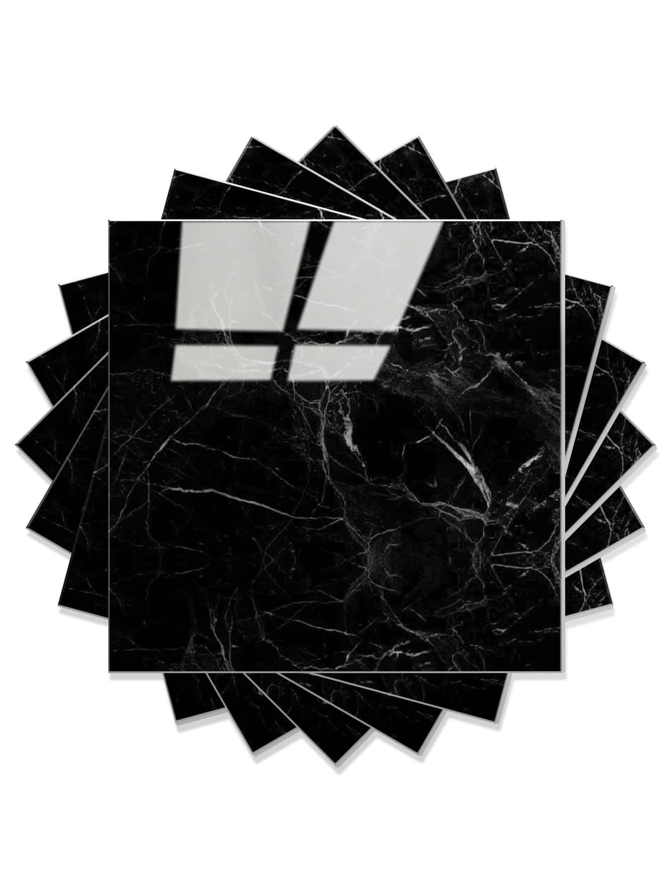 6 cái Đen Mịn màng Hoa văn đá cẩm thạch Tự dính Ngói Hình dán Đối với Không thấm nước Chống ẩm Tường Tân trang , 3D Âm thanh nổi Tường Phòng vệ sinh Phòng tắm Hình dán