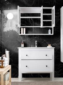 6 cái Đen Mịn màng Hoa văn đá cẩm thạch Tự dính Ngói Hình dán Đối với Không thấm nước Chống ẩm Tường Tân trang , 3D Âm thanh nổi Tường Phòng vệ sinh Phòng tắm Hình dán - màu đen - Xem 5