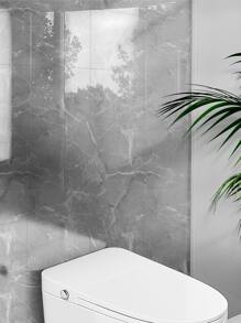 6塊0.54平方米灰色光面大理石圖案仿瓷磚-防水防潮自粘3D牆面貼紙、浴室和廚房裝修壁紙 - 灰色 - 查看 4