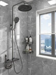 6塊0.54平方米灰色光面大理石圖案仿瓷磚-防水防潮自粘3D牆面貼紙、浴室和廚房裝修壁紙 - 灰色 - 查看 3