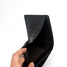 PRETTYZYS 女士短款钱包多功能零钱包时尚简约按扣 PU 皮革三折拉链迷你包女孩礼物圣诞节开学女士钱包钱包小钱包 - 黑色 - 查看 4