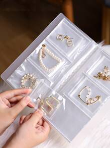 1pc Simple Plastic Jewelry Packaging Bag For Storage - White - View 3