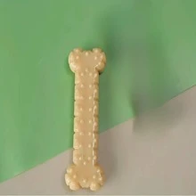 狗玩具花生有香味尼龍材料耐咬牙玩具 - 黃色 - 查看 6