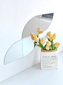 4pcs Silver Mirror Wall Stickers - Silver - View 5