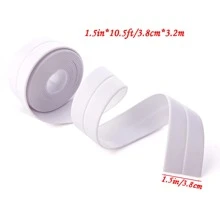 1 件米色 PVC 防水防霉胶带，适用于厨房和浴室，浴缸、厕所和墙角的防渗密封条，贴纸，墙贴花，用于家庭装饰的乙烯基贴花，春季装饰品让您的家焕然一新，节日装饰贴纸礼物生日毕业 - 米色 - 查看 9