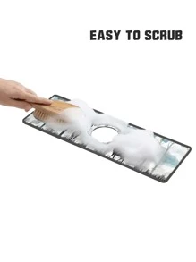 1入組墨水式水龍頭防滑矽膠矽藻土吸盤墊，通用尺寸，適合浴室和廚房 - 彩色 - 查看 6