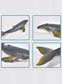 大型海洋動物人物玩具套裝，逼真海洋生物動作模型，包括鯨魚，男孩和女孩裝飾性教育學習玩具 - 彩色 - 查看 4