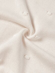 Chăn quấn trẻ em dệt kim có trang trí Pom Pom - trắng - Xem 5