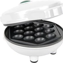 Bubble Mini Waffle Maker - Make Breakfast Special w/Tiny Hong Kong Egg Style Design, 4" Individual Waffler Iron, Electric Non Stick Breakfast Appliance for Ice Cream Treat or Desserts, Fun Gift - 白色 - 查看 2