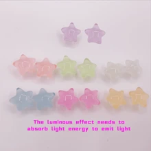 14的發光發亮彩色星星五尖星星果凍顏色夏天洞鱷魚紋鞋配件立體好看女孩女性女士們基本 - 彩色 - 查看 10