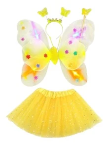 Luminous Butterfly Costume For Girls From 4 Years To 7 Years, One Size - Multicolor - View 2