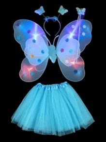 Luminous Butterfly Costume For Girls From 4 Years To 7 Years, One Size - Multicolor - View 8
